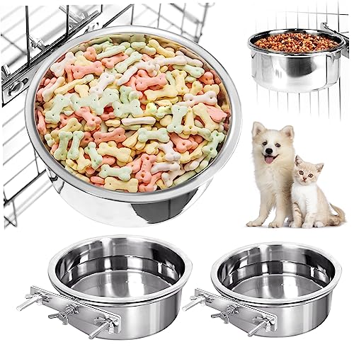 Hundeschale für Kiste mit 3 Halter 2pcs, 7, 09 Zoll/6.30 Zoll hängende Hochleistungsverschmutzung. von ISOYTERO