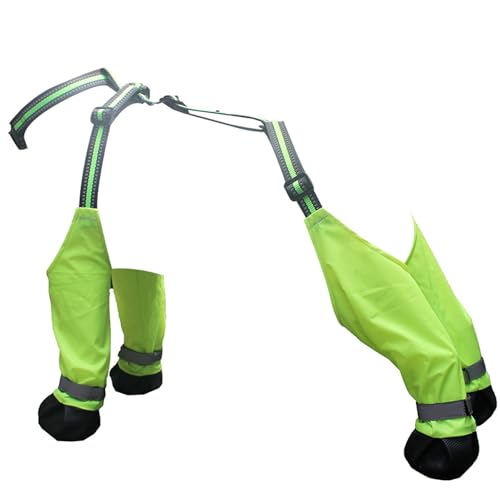 Hundeschuhe wasserdichte Hunde Regenstiefel Anti-Rutsch-, Keebärchen-resistente Stiefel & Pfotenschutz Sommerschuhe Großgröße Hunde für Außenspaziergänge, Hartfläche in Innenräumen, L. von ISOYTERO