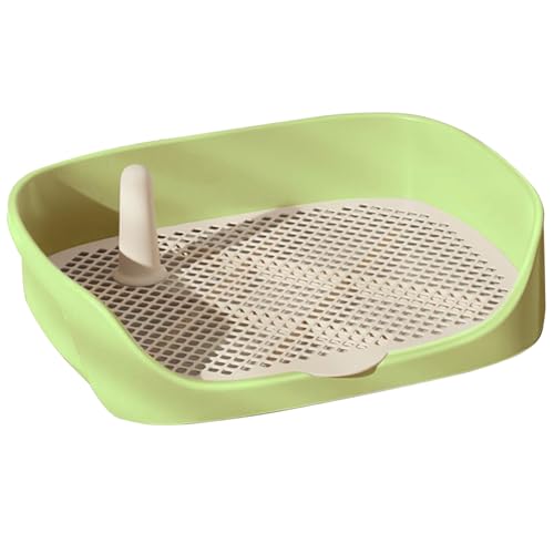 Hundetoilettenschale 15.8x11.8x4.3 in Abnehmbarer sicherer Plastikhund -Toiletten -Training Waschbares Töpfchen für kleine Hunde und Welpen Grünschale von ISOYTERO