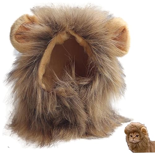 ISOYTERO Cat Mane süße Halloween Cat Kostüm passt zu Halsgröße unter 11 Zoll lustigem Kostümzubehör für Halloween, Geburtstag, Cosplay, Outfits Mane von ISOYTERO
