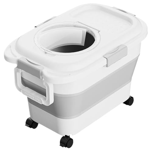 ISOYTERO Haustiernahrungsbehälter 15 kg/33lb Faltbare luftdichte Hundefutter -Lagerbehälter mit Griff und Rädern Clear Flip Deckel Dampproof breite Mundkatze Aufbewahrung für Heimtier Conta ISOYTERO Haustiernahrungsbehälter 15 kg/33lb Faltbare luftdichte Hundefutter -Lagerbehälter mit Griff und Rädern Clear Flip Deckel Dampproof breite Mundkatze Aufbewahrung für Heimtier Conta von ISOYTERO