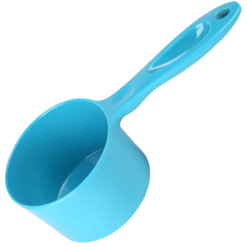 ISOYTERO Hundefutter Scoop 1/2 Tasse Schaufel Hundefutter Messung Katzen bequem Griff Haustier Schaufel für Vögel Kätzchen Kaninchen Blau von ISOYTERO