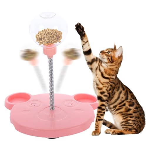 ISOYTERO Interaktive Katzenspielzeugspielzeug behandeln Feeder -Spielzeug undesende Behandlung Ball Pet Feeder Katze Teaser Leckage Ball Blue Interactive von ISOYTERO