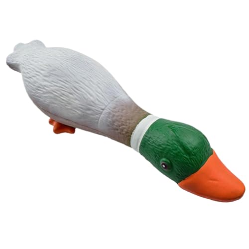 ISOYTERO Quietschende Hundespielzeug, 12x4x3 Entenform elastischer Gummi-Hundespielzeug, interaktiver Verschleiß-resistent von ISOYTERO