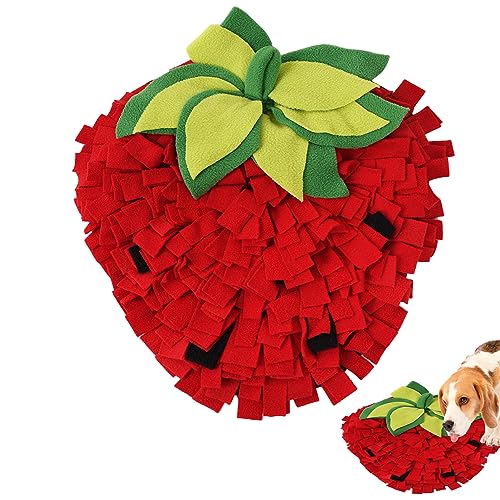 ISOYTERO Snuffle Matte 18x14 in Nicht -Slip -Erdbeerhund -Schnüffeln Safe Safe Interactive Stress Relief Bunny Futtersuche für Meerschweinchen -Ratten Hamster Snuffle von ISOYTERO