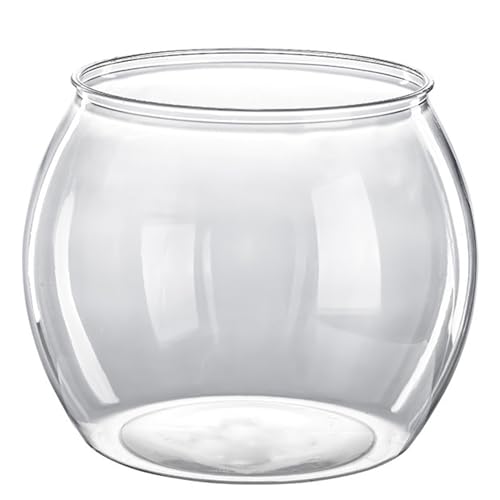 Plastikfischschalen 6.3 '' Dia Clear Goldfish Bowl Bruchfische Fischschüssel Vase kleines Aquarium für hydroponische Pflanzer Terrarium Office Tisch Dekor Plastikschalen Schalen von ISOYTERO