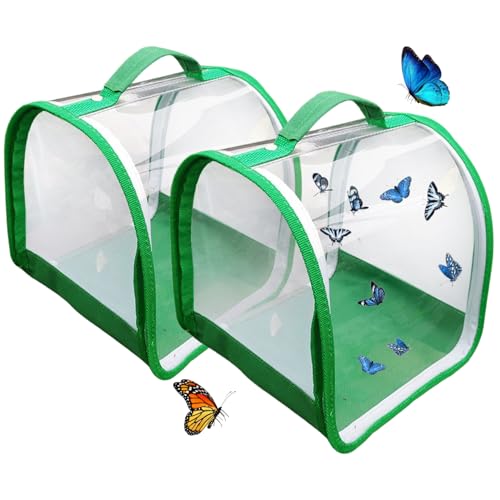 Schmetterlingslebensraum 2pcs 8 Zoll klares Schmetterling Käfig faltbares Gehäuse mit Griff Reißverschluss Atmungsfreiem Netto Lebensraum Schmetterlingslebensraum 2pcs 8 Zoll klares Schmetterling Käfig faltbares Gehäuse mit Griff Reißverschluss Atmungsfreiem Netto Lebensraum von ISOYTERO