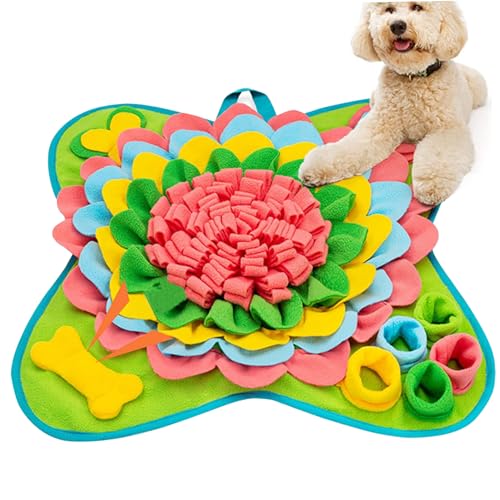 Snuffle Matte für Hunde, großes Hundeanbieterspielzeug für Geruchstraining ＆ langsames Essen, Hundegeräte mit Geräuschen, interaktiver Snuffle Master für Hunde Katzen Kaninchen Style 2 Matte für D. von ISOYTERO