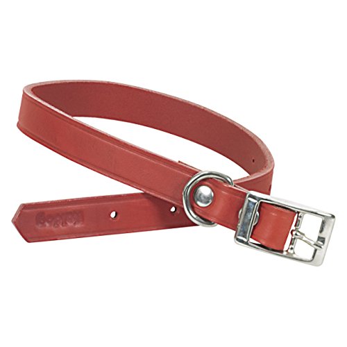 CHAPUIS SELLERIE SLA633 Hundehalsband - Rotes Leder - Breite 30 mm - Länge 60 cm - Größe L von ITAL DOG