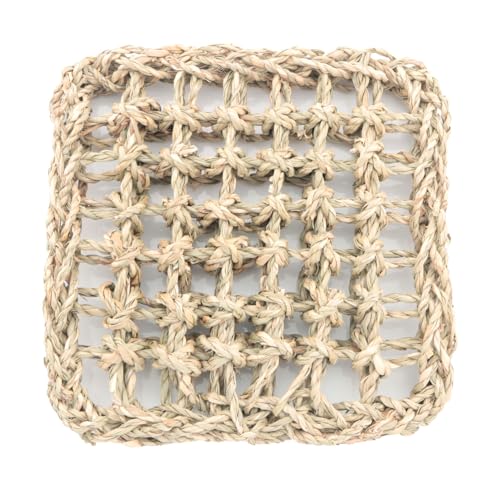 ITROLLE Haustiergrasmatte für Papageien, Eidechsen, exotische Haustiermatte, handgefertigt, quadratisches Gras, 18 x 18 cm, Vogel-Kletternetz, Lebensraum, Ruheplattform, Hängematte, natürliches ITROLLE Haustiergrasmatte für Papageien, Eidechsen, exotische Haustiermatte, handgefertigt, quadratisches Gras, 18 x 18 cm, Vogel-Kletternetz, Lebensraum, Ruheplattform, Hängematte, natürliches von ITROLLE
