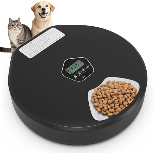 Automatischer Katzenfutterspender, Trocken- und Nassfutter, automatischer Futterspender für Katzen und Hunde, 2 Eisgitter Automatischer Katzenfutterspender, Trocken- und Nassfutter, automatischer Futterspender für Katzen und Hunde, 2 Eisgitter von ITSCUTE