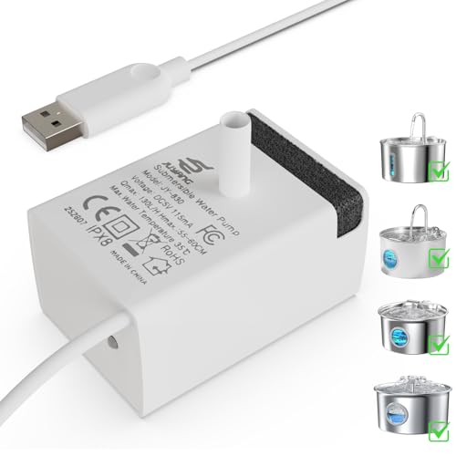 JY-830 Universal-Wasserpumpe für Haustierbrunnen | Ultra leise | IPX8 wasserdicht | leicht zu reinigen und zu installieren | geringer Stromverbrauch | langlebig JY-830 Universal-Wasserpumpe für Haustierbrunnen | Ultra leise | IPX8 wasserdicht | leicht zu reinigen und zu installieren | geringer Stromverbrauch | langlebig von ITSCUTE