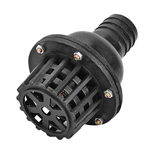 ITTRUH Rohrleitungsfilter, Inline-Maschensieb, Wasserfilterspender, Fußventil for Wasserpumpen, schwarzes PVC-Rückschlagventil, Bodenventil for Wasserpumpen-Pumpfilter for Fluidmaschinen, 1 Stück(3") von ITTRUH