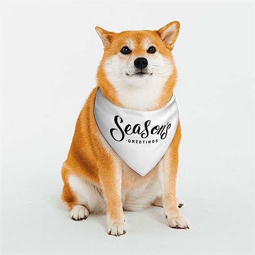 Season's Greetings Hunde-Bandanas, Haustier-Schal, strapazierfähiger Stoff für Katzen von IUBBKI