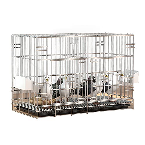 IUBGFTO Solider Vogelkäfig, tragbarer Vogelträger, Edelstahl-Vogelreisekäfig mit Abnehmbarer Bodenschale für extra kleine Finken, für Turteltauben, Finken, Papageien, Vogelkäfig IUBGFTO Solider Vogelkäfig, tragbarer Vogelträger, Edelstahl-Vogelreisekäfig mit Abnehmbarer Bodenschale für extra kleine Finken, für Turteltauben, Finken, Papageien, Vogelkäfig von IUBGFTO