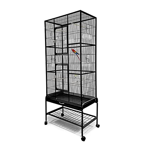 Massiver Vogelkäfig, Vogelkäfig, Zuchtkäfig, großer Vogelkäfig, Zucht, Taubenkäfig, Papageienkäfig für Wellensittich, Voliere, Kanarienvogel, mit Rädern für Turteltauben, Finken, Papageien, Vogelkäfig Massiver Vogelkäfig, Vogelkäfig, Zuchtkäfig, großer Vogelkäfig, Zucht, Taubenkäfig, Papageienkäfig für Wellensittich, Voliere, Kanarienvogel, mit Rädern für Turteltauben, Finken, Papageien, Vogelkäfig von IUBGFTO