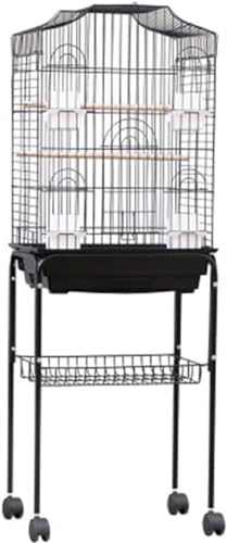 Professioneller Vogelkäfig für Haustiere, Vogelträger, Gartendekoration, Papageienkäfige für große Vögel, Vogelkäfigständer, großer Luxus-Vogelkäfig aus Eisen, schwarzer Wellensittichkäfig, mit Stände Professioneller Vogelkäfig für Haustiere, Vogelträger, Gartendekoration, Papageienkäfige für große Vögel, Vogelkäfigständer, großer Luxus-Vogelkäfig aus Eisen, schwarzer Wellensittichkäfig, mit Stände von IUBGFTO