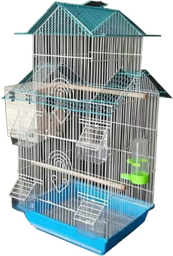 Professioneller Vogelkäfig für Haustiere, Vogelträger, Gartendekoration, Papageienkäfige für große Vögel, großer Papageienkäfig für den Haushalt, hausförmiger dekorativer Vogelkäfig, Sittich-Liebesvog von IUBGFTO