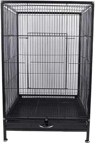 Professioneller Vogelkäfig für Haustiere, Vogelträger, Gartendekoration, Vogelkäfige für Sittiche, Kanarienkäfige mit Trennwänden, großer dekorativer Papageienkäfig, quadratischer Vogelkäfig aus Eisen von IUBGFTO