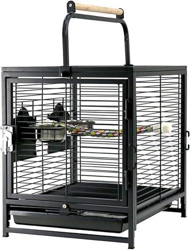 Professioneller Vogelkäfig für Heimtiere, Vogelträger, Gartendekoration, Vogelkäfige, Käfige aus Metall für Ausflüge zu Hause, Schwarz, Vogelkäfig, Voliere für Papageien/Sittiche/Nymphensittiche/Welle Professioneller Vogelkäfig für Heimtiere, Vogelträger, Gartendekoration, Vogelkäfige, Käfige aus Metall für Ausflüge zu Hause, Schwarz, Vogelkäfig, Voliere für Papageien/Sittiche/Nymphensittiche/Welle von IUBGFTO