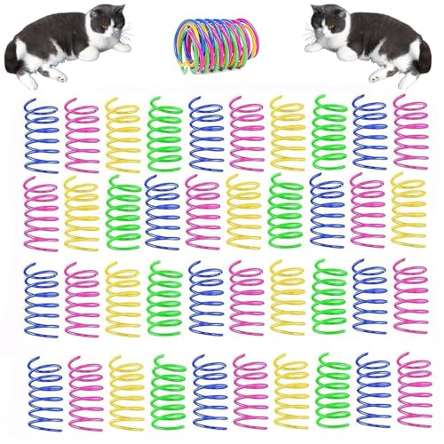 40 Stück Sprungfeder Spielzeug,Katzenspielzeug set,Spirale,Katzen Kitten Spiralen Bunt Cat Kunststoff Toys,Federn,Bunte Plastik Neuheit Haustiere,für Katze Kätzchen,Buntes Hauskatzen Interaktives 40 Stück Sprungfeder Spielzeug,Katzenspielzeug set,Spirale,Katzen Kitten Spiralen Bunt Cat Kunststoff Toys,Federn,Bunte Plastik Neuheit Haustiere,für Katze Kätzchen,Buntes Hauskatzen Interaktives von IUHRIE