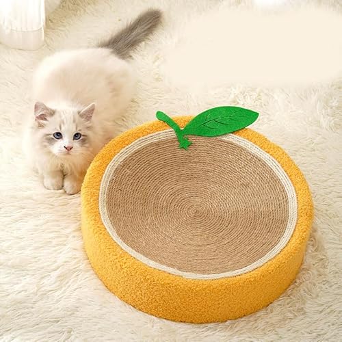 Haustier-Katzenkratzschüssel, Rund, Sisal, Hanf, Katzenkratzbett, Schützt Möbel, Katzenkratzpad, Katzenkratz-Loungebett für Katzen und Kätzchen Im Innenbereich von IUIBMI