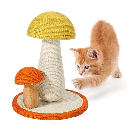 Katzenkratzbaum, Pilz-Katzenkrallenkratzer, Sisal-Kratzstangen, Kratzbaumhaus, Interaktives Traning-Spielzeug, Stabile Katzenmöbel für Kätzchen, Katzen Im Innenbereich Katzenkratzbaum, Pilz-Katzenkrallenkratzer, Sisal-Kratzstangen, Kratzbaumhaus, Interaktives Traning-Spielzeug, Stabile Katzenmöbel für Kätzchen, Katzen Im Innenbereich von IUIBMI