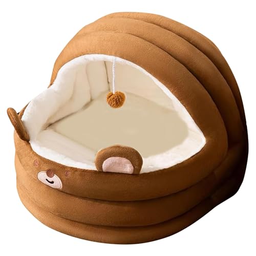 Gönnen Sie sich den Komfort, den Ihr Haustier exklusiv wählen kann. Ein gemütlich gestaltetes Katzenbett für den Innenbereich, das Ihrem Katzenfreund einen Traum bietet. Ein (Brown, 30X30X28cm) von IUNSER