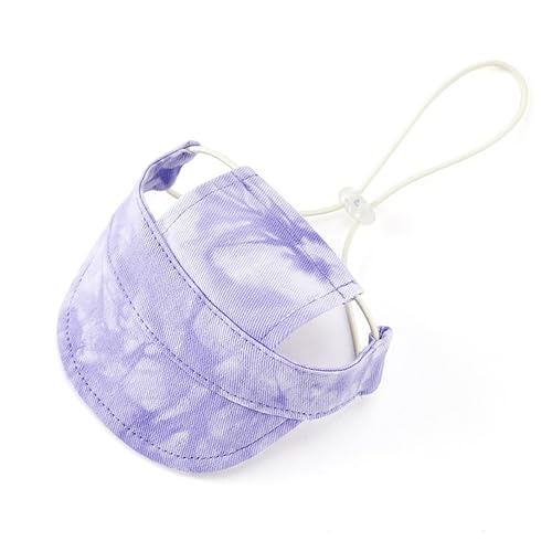 IUOUTG Baseballkappe von Tie-Dye-Haustier, Hundehut mit Ohrlöchern Verstellbarer Brachzug Sommersporthut für Welpen & Katzen Teddy Corgi von IUOUTG