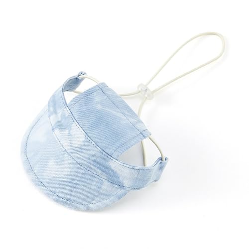 IUOUTG Baseballkappe von Tie-Dye-Haustier, Hundehut mit Ohrlöchern Verstellbarer Brachzug Sommersporthut für Welpen & Katzen Teddy Corgi von IUOUTG