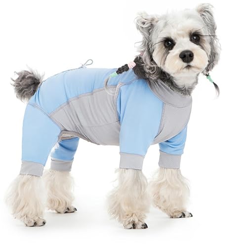 IUOUTG Cool Mesh Dog Shirt, Weiche Atmungsaktive Puppy Onesie Pjs, Leichter Chirurgischer Wiederherstellungsanzug Für Hunde, Schnell Trockene Haustierbekleidung Mit Kühlem Gefühl von IUOUTG