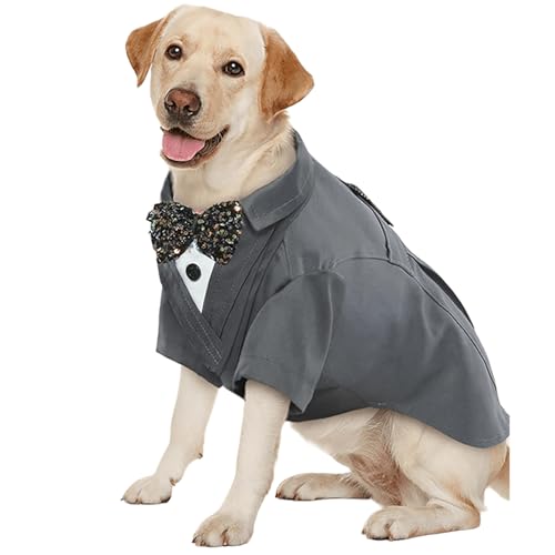 IUOUTG Elegante Extra Große Hund Smoking Anzug Und Bandana Set, Hund Hochzeit Party Outfit Anzüge Mit Krawatte, Formelle Welpen Bräutigam Anzug Kostüm Für Geburtstag IUOUTG Elegante Extra Große Hund Smoking Anzug Und Bandana Set, Hund Hochzeit Party Outfit Anzüge Mit Krawatte, Formelle Welpen Bräutigam Anzug Kostüm Für Geburtstag von IUOUTG