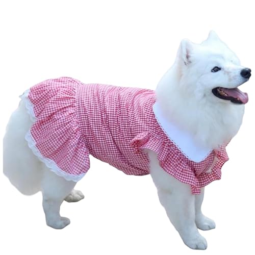 IUOUTG Große Große Hunde Kleider Mädchen, Plaid Atmungsaktive Haustier Prinzessin Tutu Kleid, Designer Geburtstagsrock Für Extra Hunde Sommer Gehen im Freien IUOUTG Große Große Hunde Kleider Mädchen, Plaid Atmungsaktive Haustier Prinzessin Tutu Kleid, Designer Geburtstagsrock Für Extra Hunde Sommer Gehen im Freien von IUOUTG