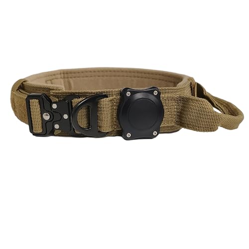 IUOUTG Großes Hundehalsband Mit Flugetikett Halter, Mit Steuergriff Und Metallschnalle, Verstellbarer GPS Militär Taktisch Halsband Halter von IUOUTG