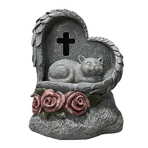 IUOUTG Haustier Memorial Stein Katze HundGrabmarkierungen Wasserdicht Garten Monument Outdoor Dekoration Verlust von Haustier Sympathie Souvenir von IUOUTG