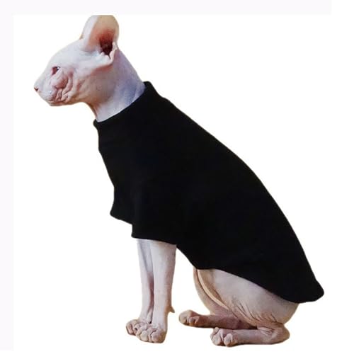IUOUTG Haustier Sommer Dünne Baumwolle Shirt, Schwarze Sphynx Katze Kleidung T-Shirt, Leichte Weiche Kätzchen Pyjamas Haustier Kostüme Für Outdoor IUOUTG Haustier Sommer Dünne Baumwolle Shirt, Schwarze Sphynx Katze Kleidung T-Shirt, Leichte Weiche Kätzchen Pyjamas Haustier Kostüme Für Outdoor von IUOUTG