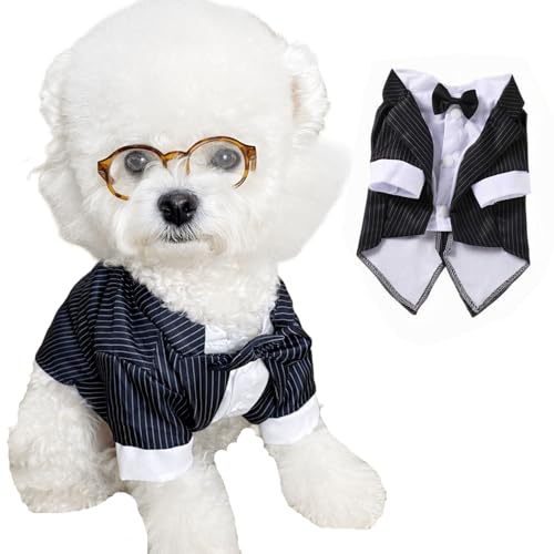 IUOUTG Hund Hochzeitsanzug Mit Krawatte, Puppy Smoking Kostüm, Stilvolle Haustier Formale Tragen Kleidung Fancy Geburtstagskläder Für Kleine Hunde Katzen IUOUTG Hund Hochzeitsanzug Mit Krawatte, Puppy Smoking Kostüm, Stilvolle Haustier Formale Tragen Kleidung Fancy Geburtstagskläder Für Kleine Hunde Katzen von IUOUTG