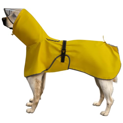 IUOUTG Hund Mit Kapuze Regenjacke, Wasserdicht Haustier Regenmantel Mit Reflektierenden Streifen, Verstellbarer Weicher Haustier Poncho Für Extra Große Hunde Im Freien Schutz IUOUTG Hund Mit Kapuze Regenjacke, Wasserdicht Haustier Regenmantel Mit Reflektierenden Streifen, Verstellbarer Weicher Haustier Poncho Für Extra Große Hunde Im Freien Schutz von IUOUTG