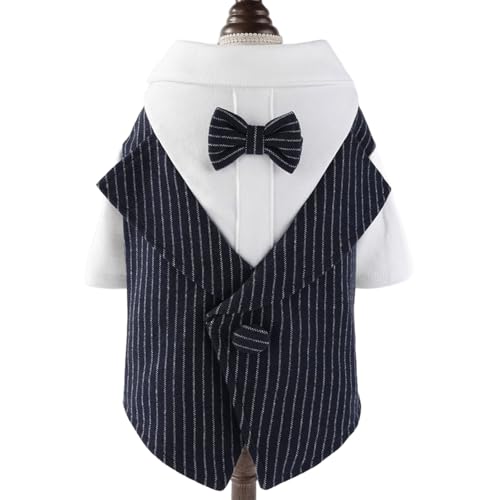 IUOUTG Hund Smoking Anzug Für Hochzeit, Stilvoll Gestreiftes Welpen Formelle Tragen Haustier Bow Tie Anzug Urlaub Party Outfit Für Tägliche Tragen Dress Up IUOUTG Hund Smoking Anzug Für Hochzeit, Stilvoll Gestreiftes Welpen Formelle Tragen Haustier Bow Tie Anzug Urlaub Party Outfit Für Tägliche Tragen Dress Up von IUOUTG