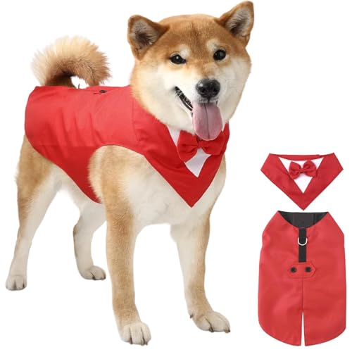 IUOUTG Hund Smoking Anzug Für Hochzeiten & Party, Sanfte Hunde Bräutigam Anzug Mit Abnehmbarer Bowtie Formellen Kragen Haustier Geburtstag Outfit Für Dress Up IUOUTG Hund Smoking Anzug Für Hochzeiten & Party, Sanfte Hunde Bräutigam Anzug Mit Abnehmbarer Bowtie Formellen Kragen Haustier Geburtstag Outfit Für Dress Up von IUOUTG