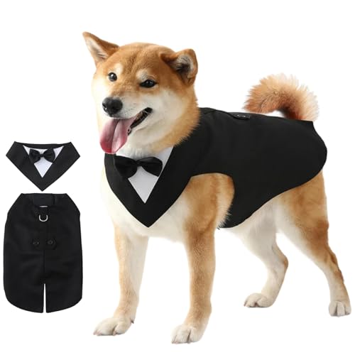 IUOUTG Hund Smoking Anzug Für Hochzeiten & Party, Sanfte Hunde Bräutigam Anzug Mit Abnehmbarer Bowtie Formellen Kragen Haustier Geburtstag Outfit Für Dress Up IUOUTG Hund Smoking Anzug Für Hochzeiten & Party, Sanfte Hunde Bräutigam Anzug Mit Abnehmbarer Bowtie Formellen Kragen Haustier Geburtstag Outfit Für Dress Up von IUOUTG