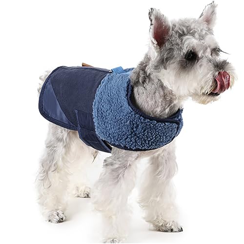 IUOUTG Hund Wintermantel Warme, Verdickte Fleece Winddichte Haustierjacke Mit Leineloch, Verstellbare Kalte Wetter Hunde Mäntel Für Greyhound Whippet Kleidung von IUOUTG