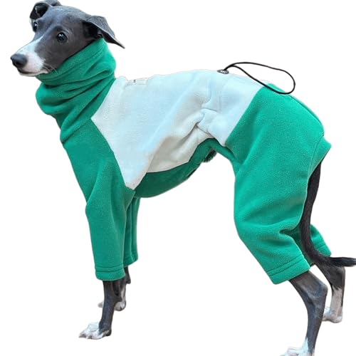 IUOUTG Italienischer Greyhound Wintermantel, Thermal Fleece Hund Jumpsuit, Weicher Langer Ärmel Hund Pyjamas Pjs Whippets Winddichter Mantel Für Innen Außen von IUOUTG