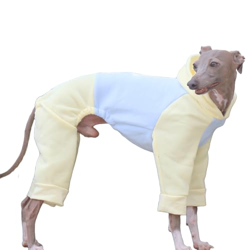 IUOUTG Italienischer Windmantel des Greyhounds, Weicher Fleece Winter Whippet Dog Sweatshirt, Vierbeinige Warme Haustierhodies Für Mittlere Hunde Kältewetterkleidung von IUOUTG