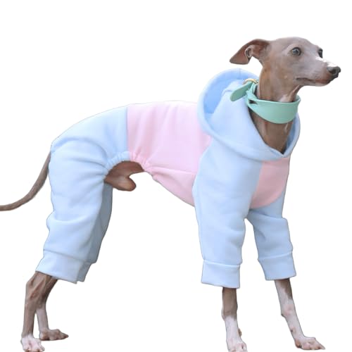 IUOUTG Italienischer Windmantel des Greyhounds, Weicher Fleece Winter Whippet Dog Sweatshirt, Vierbeinige Warme Haustierhodies Für Mittlere Hunde Kältewetterkleidung von IUOUTG