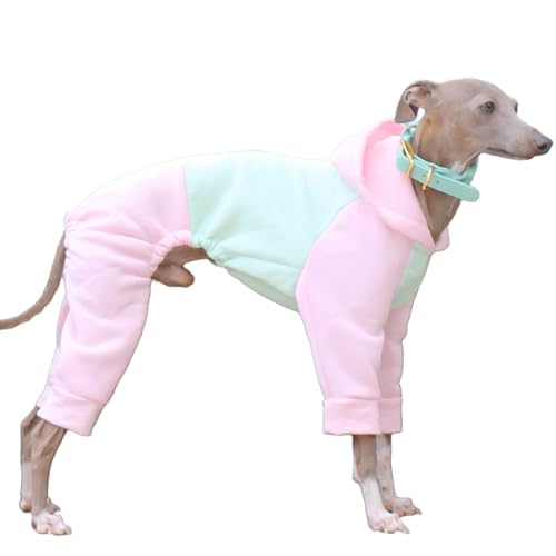 IUOUTG Italienischer Windmantel des Greyhounds, Weicher Fleece Winter Whippet Dog Sweatshirt, Vierbeinige Warme Haustierhodies Für Mittlere Hunde Kältewetterkleidung von IUOUTG