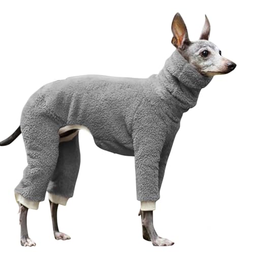 IUOUTG Mode Rollkragen Winter Hund Warmer Mantel, Fleece Whippet Hund Jumpsuit Dickes Warmes Haustier Pullover Pullover Onesies für Italienischen Windhund von IUOUTG