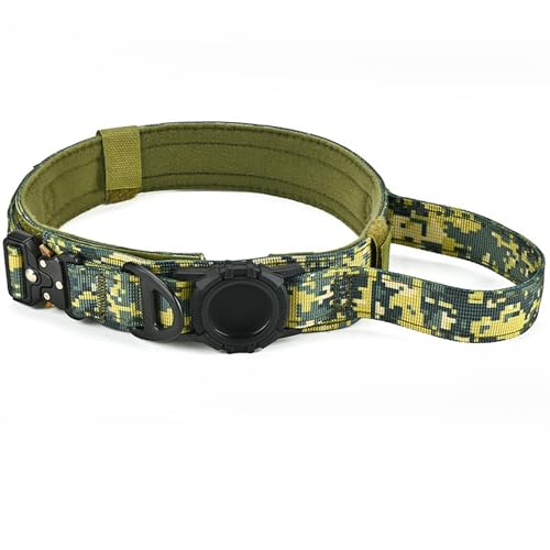 IUOUTG Premium Hundehalsband Mit Flugetikett Halter, Nylon Haustier Halsband Einstellbar Mit Einfach Zu Steuerndem Griff von IUOUTG