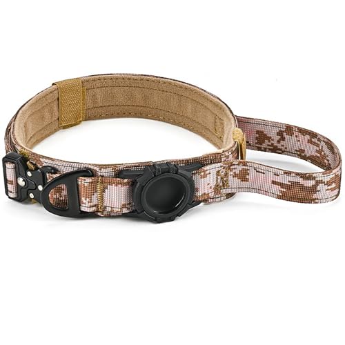IUOUTG Premium Hundehalsband Mit Flugetikett Halter, Nylon Haustier Halsband Einstellbar Mit Einfach Zu Steuerndem Griff von IUOUTG