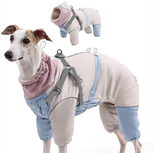 IUOUTG Reflektierender Vollkörper Hundemantel, Winter Fleece Hundejacke Mit Harness Eingebaut In & Reißverschluss, Vierbeinen Haustier Schnee Anzug Jumpsuit Für Outdoor IUOUTG Reflektierender Vollkörper Hundemantel, Winter Fleece Hundejacke Mit Harness Eingebaut In & Reißverschluss, Vierbeinen Haustier Schnee Anzug Jumpsuit Für Outdoor von IUOUTG